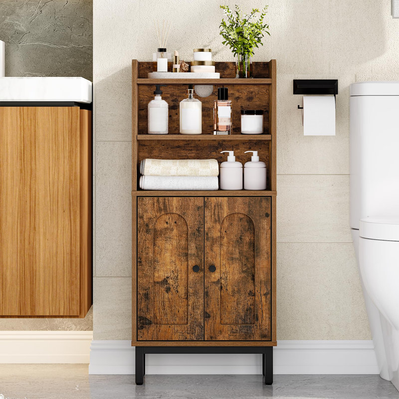 Armoire de rangement pour salle de bain, Brun rustique