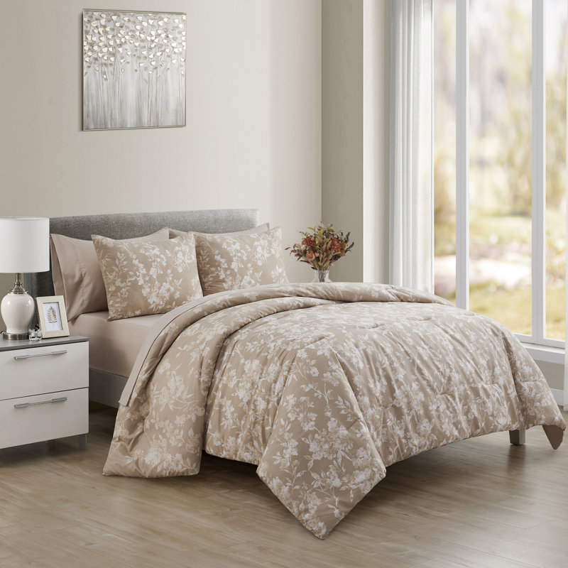 Ensemble d'édredon standard en coton 7 pièces, Bleu marine profond, Édredon de grande taille et 6 pièces supplément