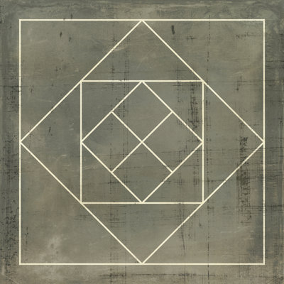 Geometric Blueprint V - Wrapped Canvas Print