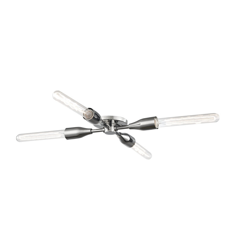 Ronal 4 Light Dimmable Armed Sconce, Polished Nickel