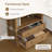 69.7" Farmhouse Arched Bookshelf with Open Display Shelves, 7 Tier Modern Bookcase with 2 Spacious Drawers and Cabinet-1043744683