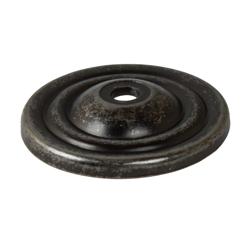 Contre-plaque ronde ronde à bouton d'armoire, Nickel patiné