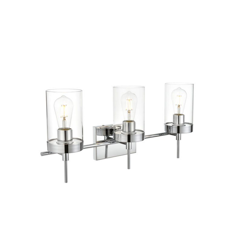 Éclairage pour meuble-lavabo à intensité variable Annisha, Chrome, H 11 po x l 24 po x P 24 po, 3 lumières