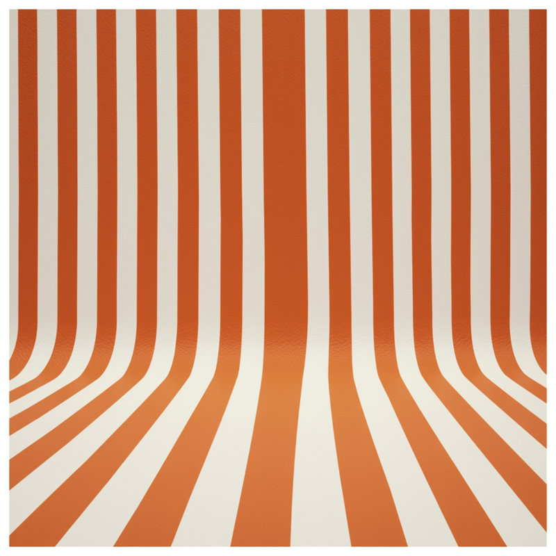 Orange White Vertical Stripes Bedding Stripes Bedspread Pattern, Full / Double