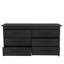 Commode 6 tiroirs Wenge, ensemble de 2