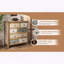 Commode d'appoint vintage en bois avec 7 tiroirs