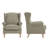 Farmhouse 30.9" Extra Wide Upholstered Wingback Armchair with Solid Wood Legs For Living Room Bedroom Study And Corner(Set of 2)-175066684