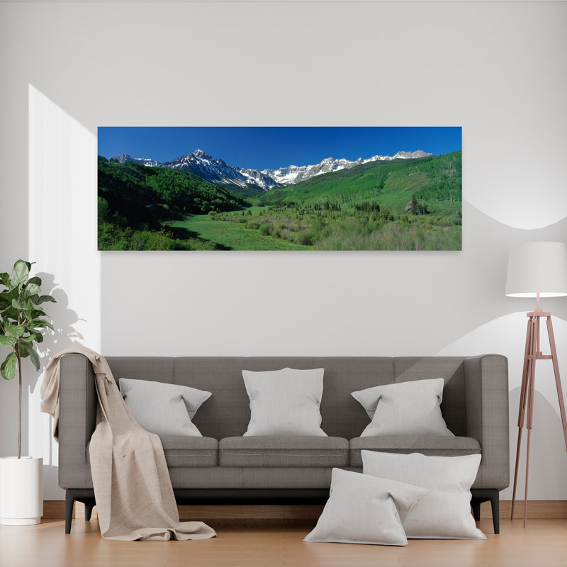 «San Juan Mountains Co Usa», art contemporain de paysage forestier abstrait, H 60 po x l 20 po