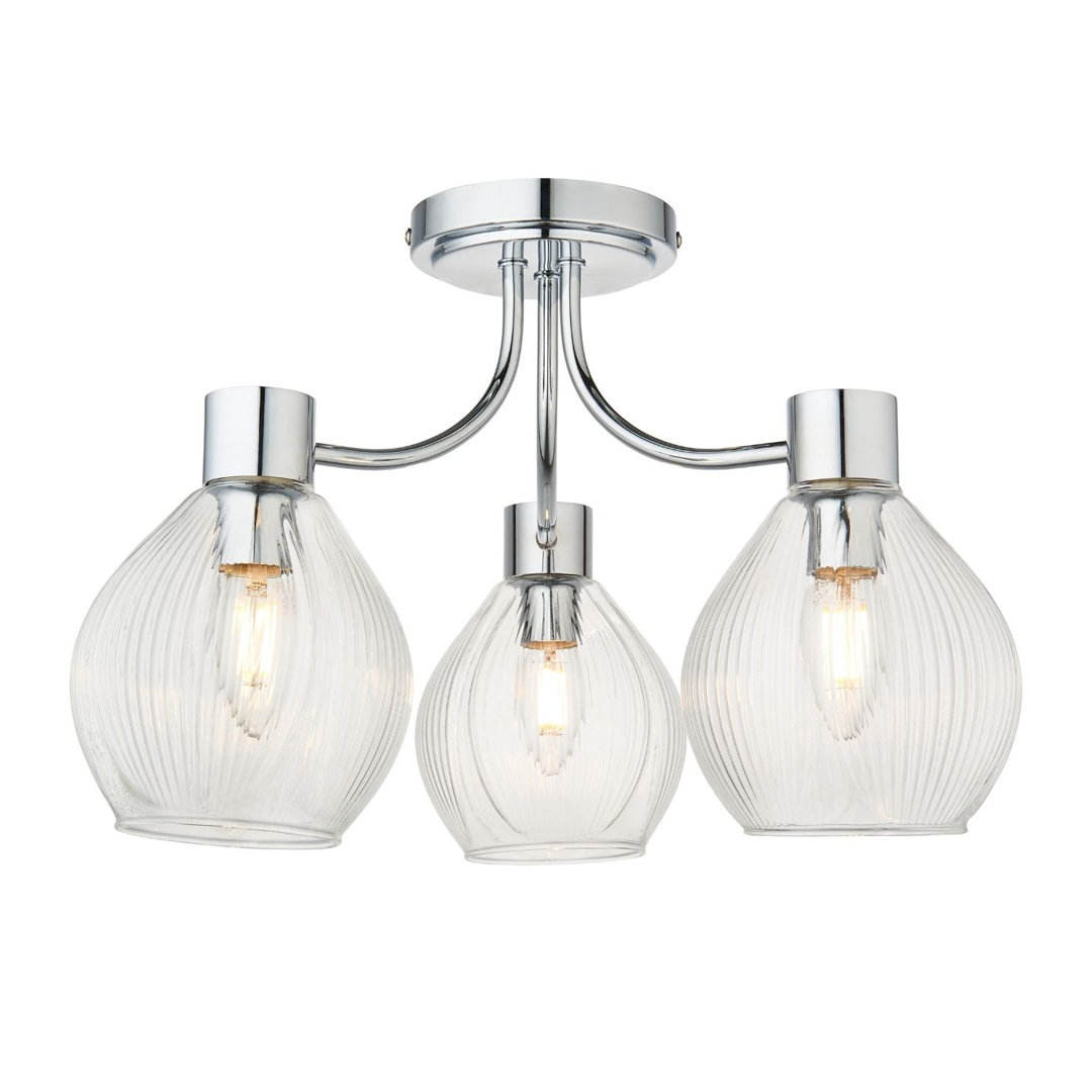 Glass Semi Flush Mount