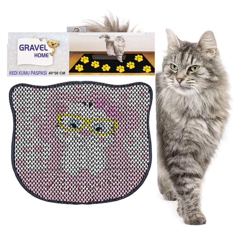 Durable Cat Litter Mat, 15.7 x 19.7 inches | 50% PVC / 50% Polyester, Machine Washable & Vacuum Friendly | Perfect for Easy Cleanup, Non-Slip Design to Keep Your Home Clean & Fresh, Ideal for Pet Owners