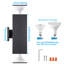 Appliques murales d'extérieur et verticales de 22 pouces, lumières murales extérieures imperméables modernes, base Max 75W E26, aluminium, noir mat, homologué ETL-373189709