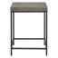 Table de bout - Table d'appoint industrielle moderne avec plateau en bois et structure en métal - Table pour salon, chambre à coucher, couloir ou dortoir