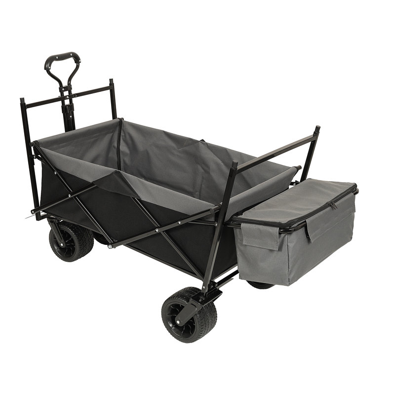 Chariot pliable de 480 lb avec poussette Canopywagon et roues tout-terrain pliables de 7 po de grande capacité pour le camping, les sports et le jardin
