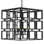 Cubic 4 - Light Unique / Statement Rectangle / Square Chandelier Wrought Iron Accent