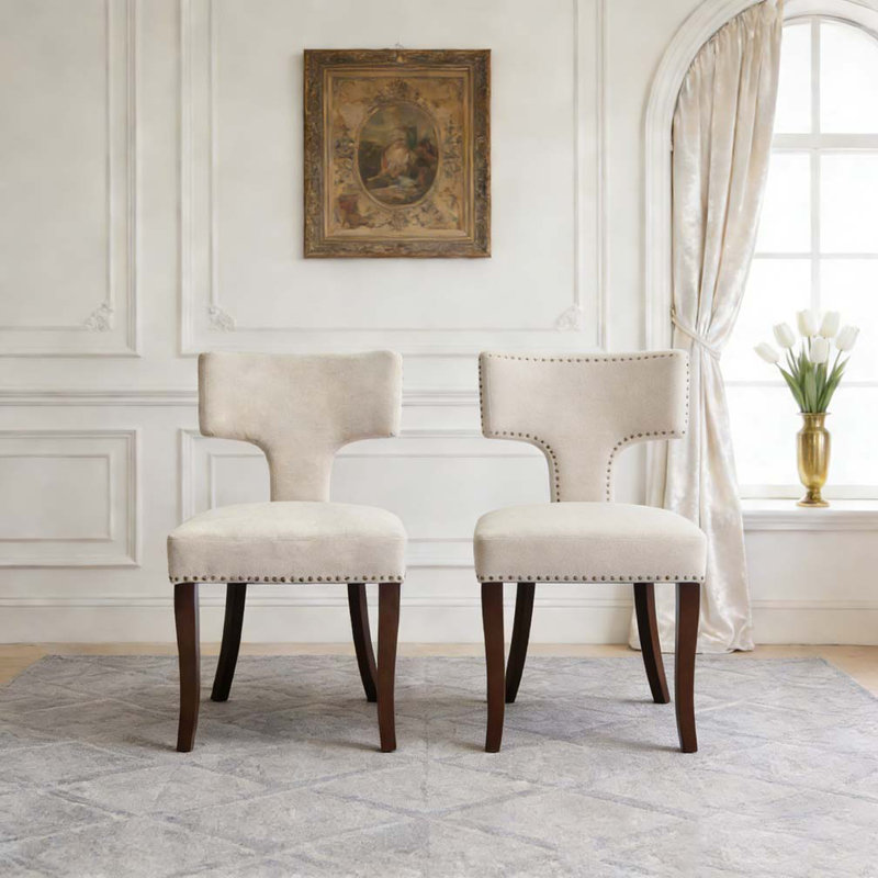 Ensemble de chaises de salle à manger Century Modern, Beige