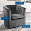 Fauteuil pivotant en velours Performance Prospect-1574749166