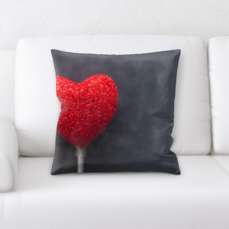 Faux Leather Throw Pillow