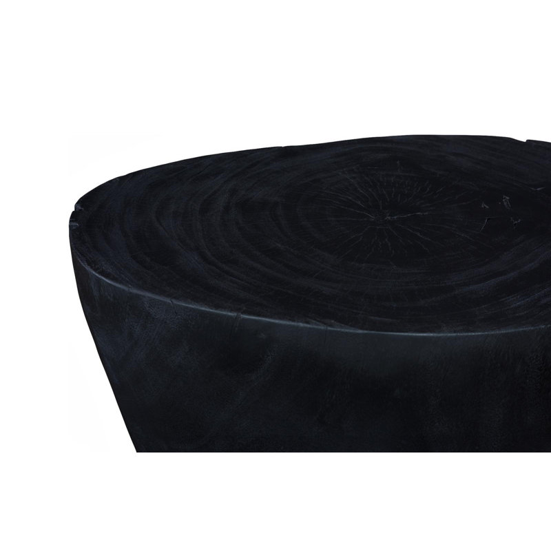 Lathe Coffee Table, Natural, Small, Black