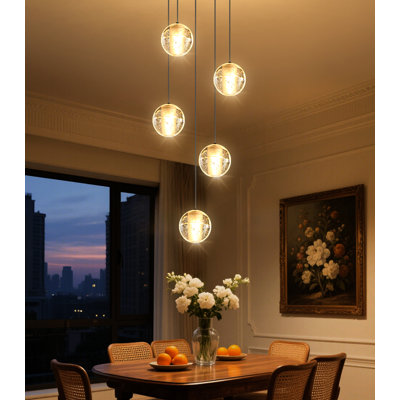 5-light Globe Chandelier