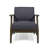 Club Chairs Set Of 2, Dark Grey
