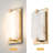 12.6" Dimmable LED Wall Mounted Sconce With Natural Spanish Marble Shade 5 Colors Adjustable (Set Of 2)-1849963139