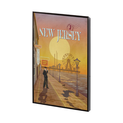 New Jersey Go a Framed Art Print Matted under Glass