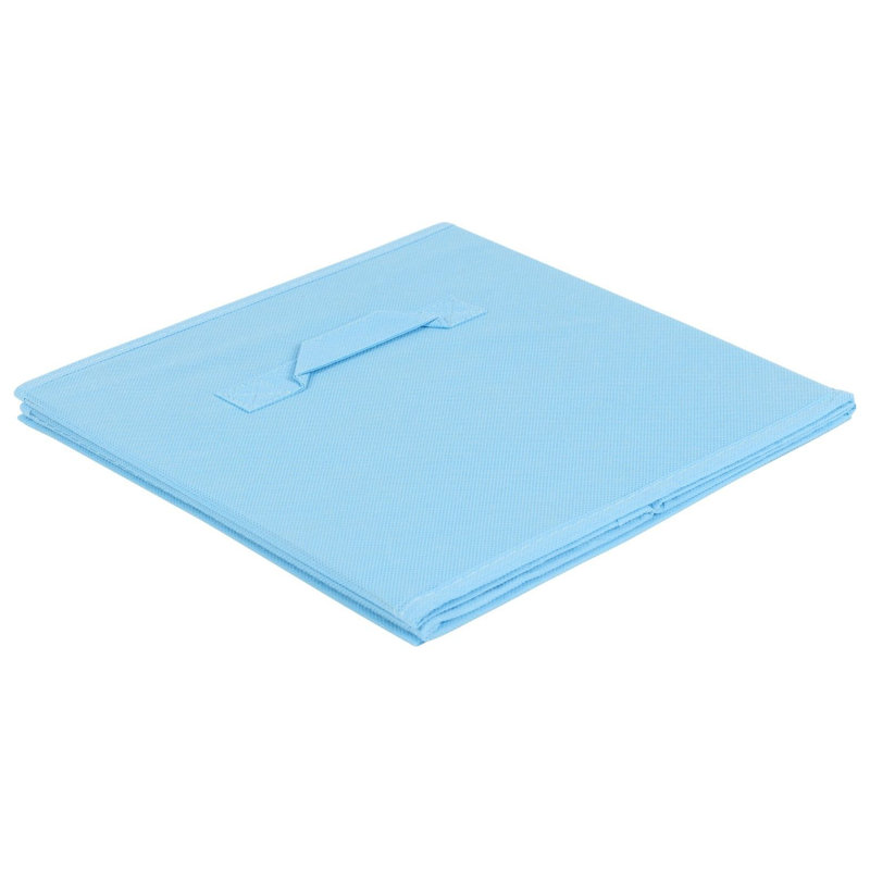 Rebrilliant Fabric Decorative Bin, 27cm H x 21.5cm W x 24.5cm D, Sky Blue