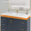  48 Inch Solid Surface Bathroom Vanity Top with Integrated Sink, Bright White Seamless Countertop, Waterproof & Easy Install