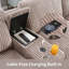 Annistyn 131.9" W 7-Piece Corduroy Power Reclining Sectional with Storage-98837261