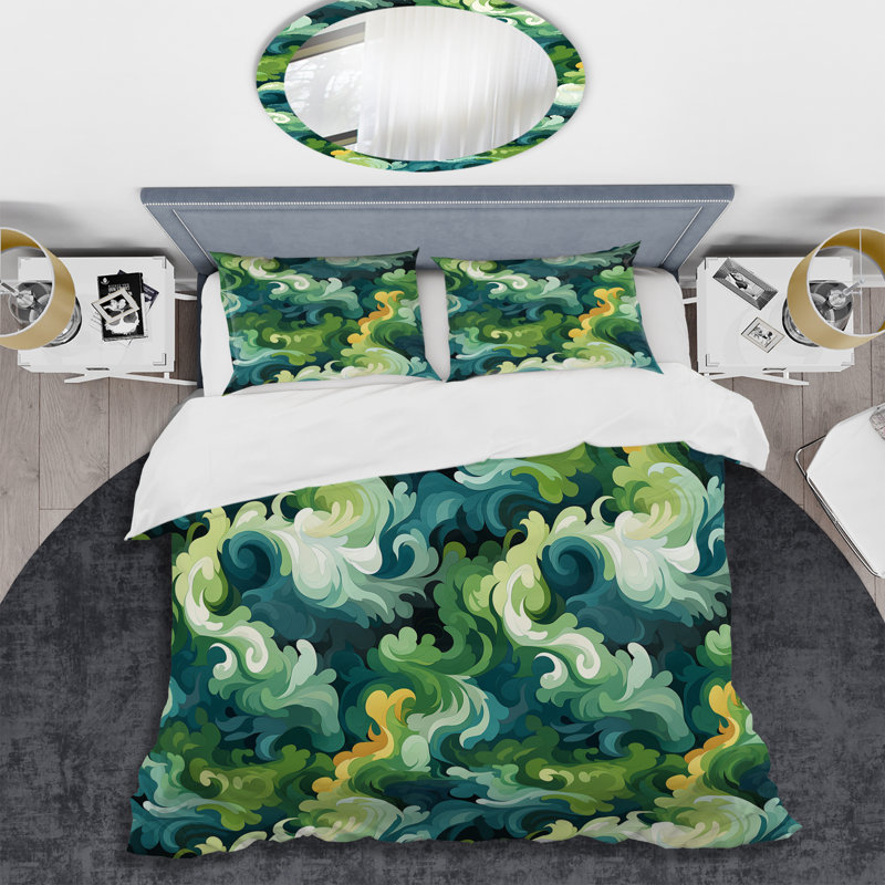 Ensemble de housse de couette Camo Dreamscape Camouflage, Housse de couette simple + 1 taie décorative stan