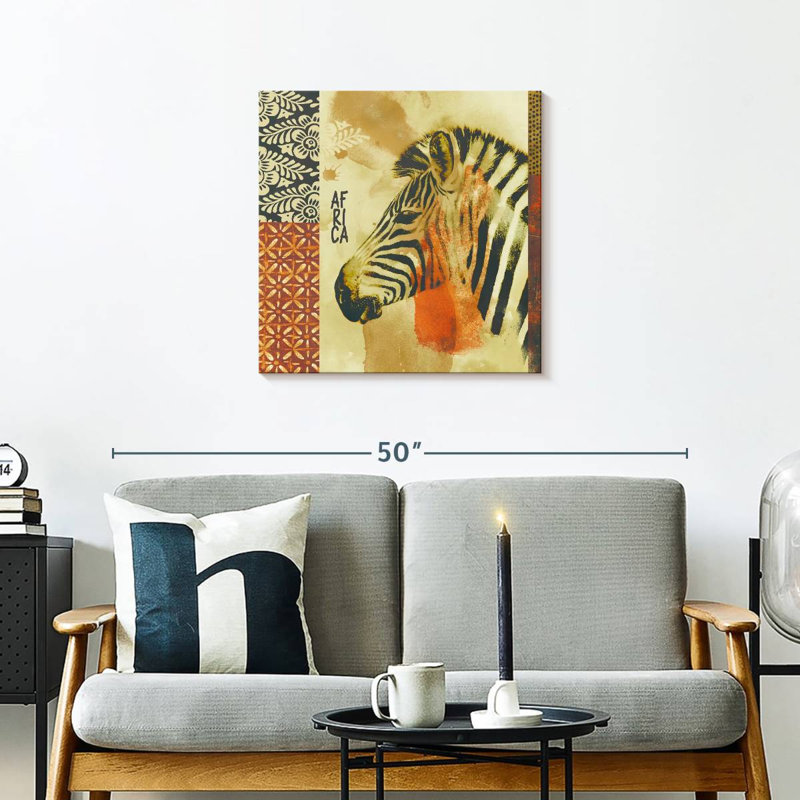 Crowle Zebra Africa, 24" H x 24" W