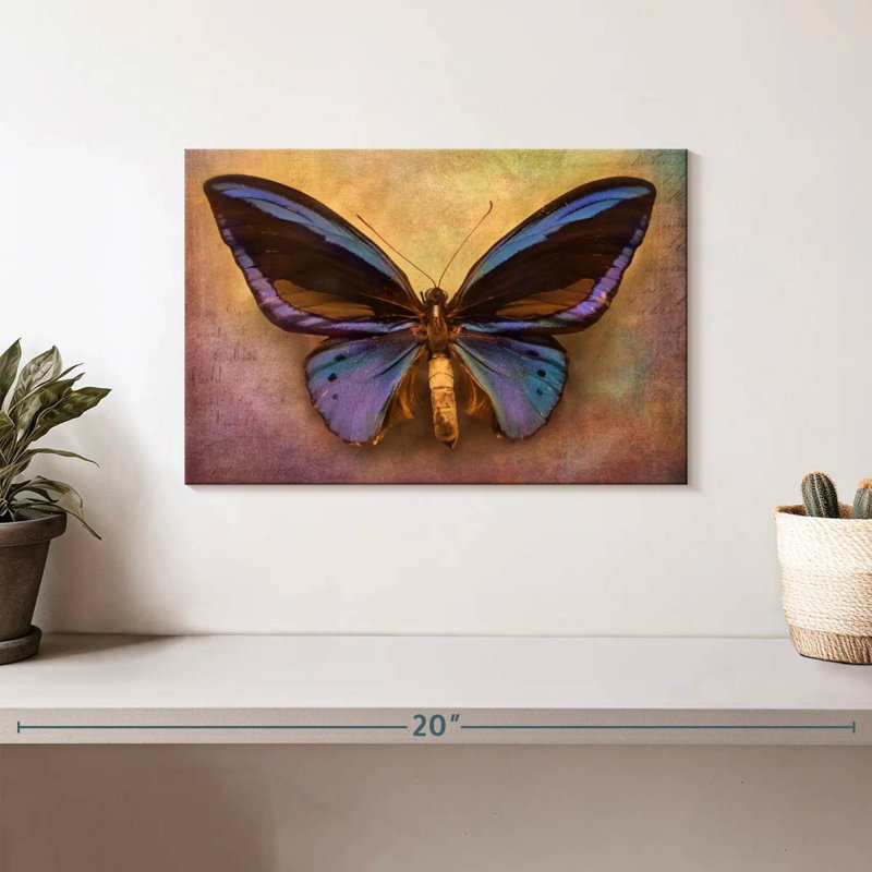 Brampt Purple Butterfly, 8" H x 12" W