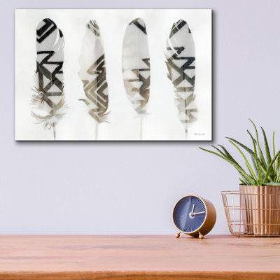 Epic Art 'Feathers 1'  by Stellar Design Studio Acrylic Glass Wall Art, 16" x 12"