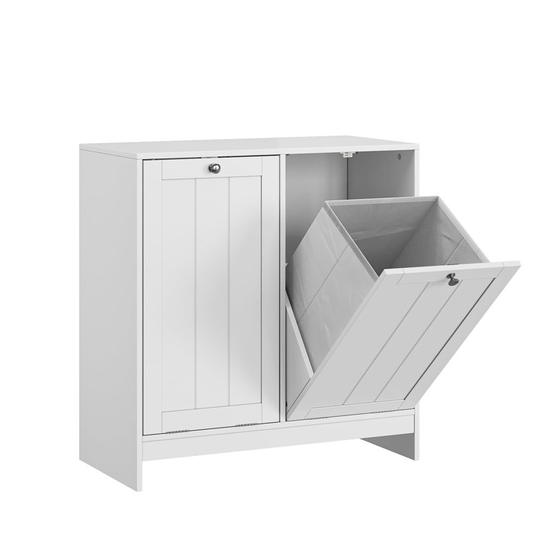 Tilted Laundry Hamper With Removable Basket