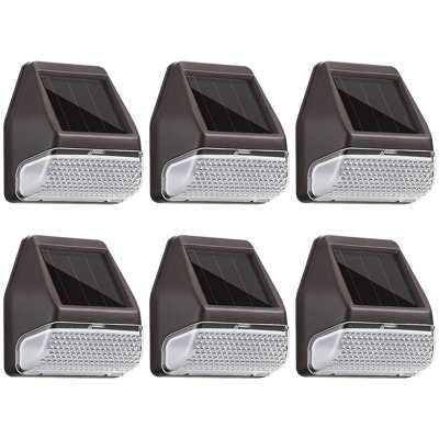 Solar Powered Integrated LED Deck Light, 4000K Cool White, Oil Rubbed Bronze