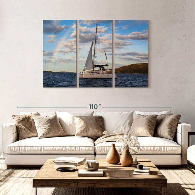 Mehar Rainbow Over Catamaran, 24" H x 38" W