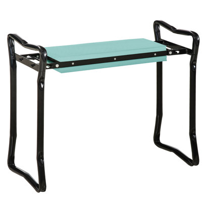 Garden And Seat, - Ergonomic Design For Ease. Soft Foam Padding Knee Comfort. Foldable Storage. 22.99"d X 10.91"w 19.3"h. Made Of Steel Kneeling Seat Bench Padded Stool Gardening. Knees With Long