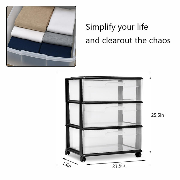 Rebrilliant Organizing Containers With Wheels For Bedroom, Living Room ...