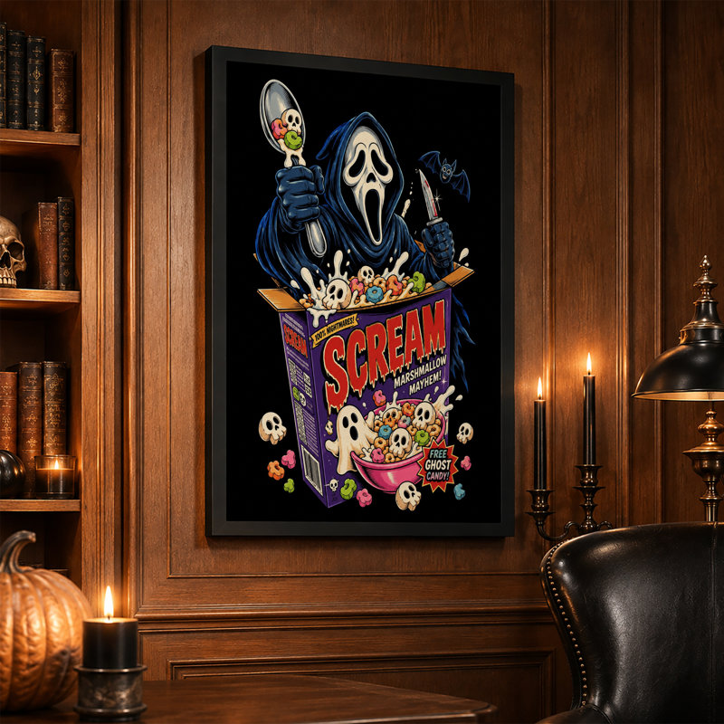 Art mural d'Halloween sur toile à capuchon, H 36 po x l 24 po