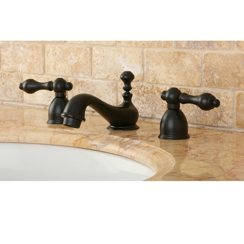 Widespread Bathroom Faucet with Drain Assembly, Oil Rubbed Bronze