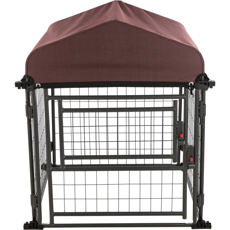 Small Hammerstone Steel Outdoor Dog Kennel with Cover