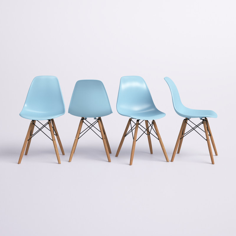 Solid Back Side Chair, Blue