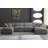 Cozy 158" Wide Velvet Modular Sofa & Chaise with Ottoman-1496936013
