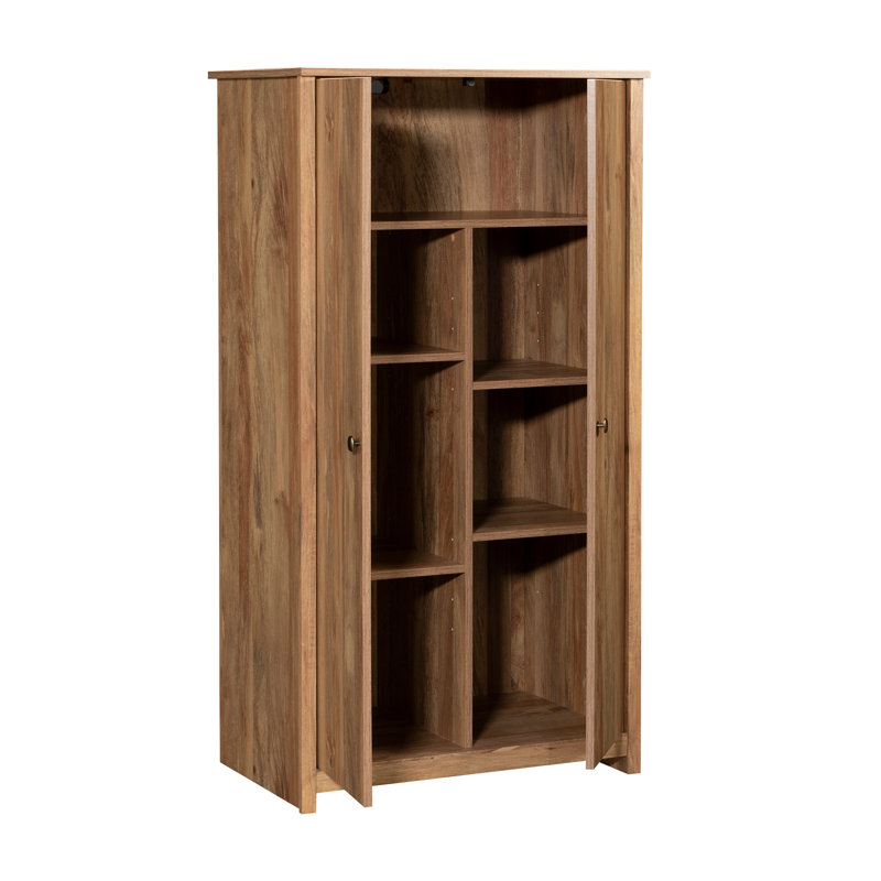 Armoire de rangement 2 portes Gracianna, Brun