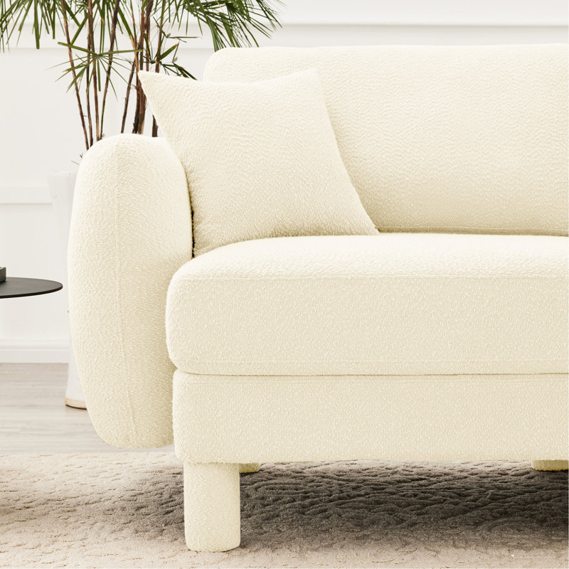 2 beige avec mousse dense et système de ressorts pour un confort continu Revêtement élégant et respirant, Beige