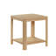 Table de bout d'angle arrondie avec pieds à grain vertical, table d'appoint Boho à 2 niveaux, table de chevet carrée de 22,1 po pour les petits espaces, pour le salon, la chambre à coucher, le bureau personnel, le chêne.