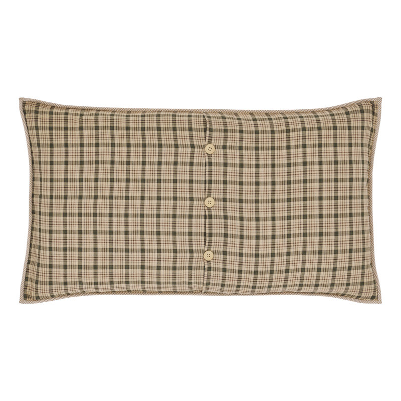 Cider Mill King Cotton Patchwork Sham in Tan and Red