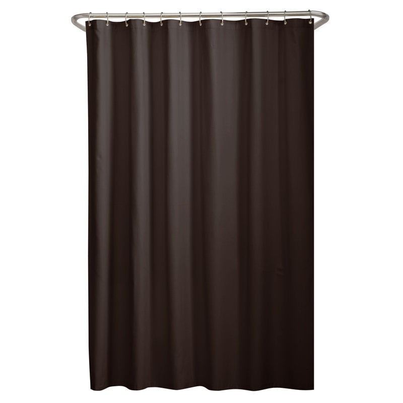 Rideau de douche simple en tissu hydrofuge, Chocolat