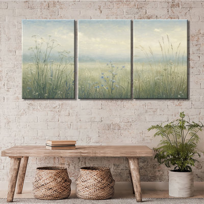 Toile, art mural rétro, paysage de prairie sauvage, paysage, toile, décoration murale pour salon, salle à manger