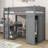 Kaylor Wood Loft Bed with Wardrobes, Desk and 2 Drawers-224846516-224846514